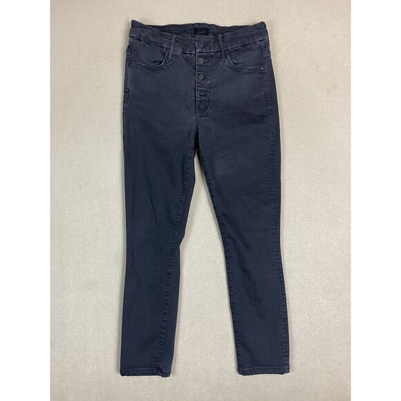 Mother‎ Jeans Womens 27 Black The Pixie Not Guilty Casual Button Fly Denim Adult - Picture 1 of 15